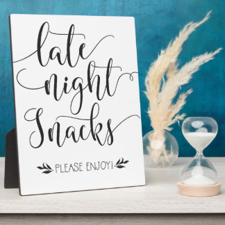 Late Night Snacks Favour Sign Plaque