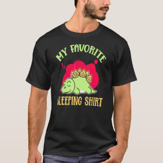 Late Nighter Nap Sleepy Tired Dino Sleeping Animal T-Shirt