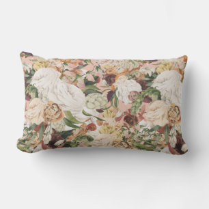 Late Season Floral Blush Lumbar Cushion