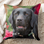 Late Season Hunt - Black Lab - Labrador Cushion<br><div class="desc">A handsome Black Labrador Retriever enjoying a winter day in the snowy fields . 

Late Season Hunt - Original Artwork by Judy Burrows @ Black Dog Art</div>
