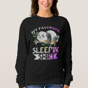 Late Sleeper Napping Sleeping Animal Panda Bear Sweatshirt