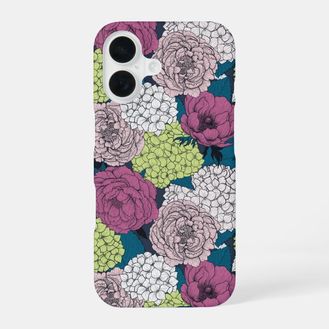 Late spring garden iPhone 16 case (Back)