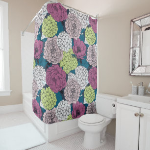 Late spring garden shower curtain