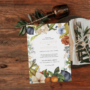 Late Summer Citrus Floral Botanical Wedding