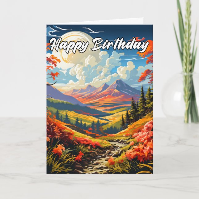 Late Summer Day In The Valley Card (Front)