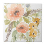 Late Summer Flowers I Ceramic Tile<br><div class="desc">Late Summer Flowers I by Jennifer Goldberger</div>