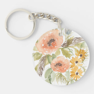 Late Summer Flowers I Key Ring