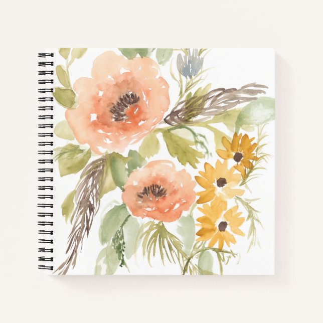 Late Summer Flowers I Notebook (Front)