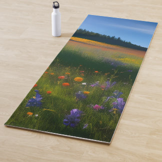 Late Summer Meadow Landscape Yoga Mat
