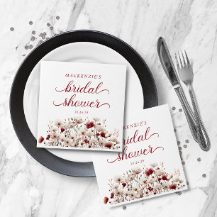 Late Summer Wildflower Boho Bridal Shower Napkin