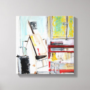 L'Atelier de l'Apprenti Peintre 1982 Canvas Print