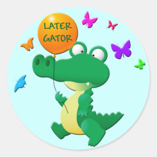 LATER GATOR CLASSIC ROUND STICKER