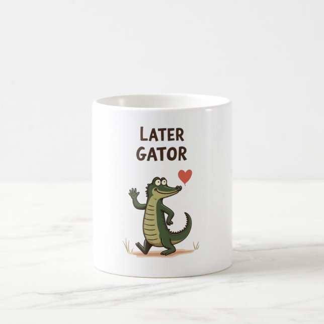 Later Gator Funny Alligator Goodbye Coffee Mug (Center)