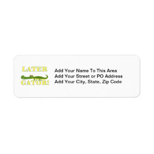 Later Gator Return Address Label
