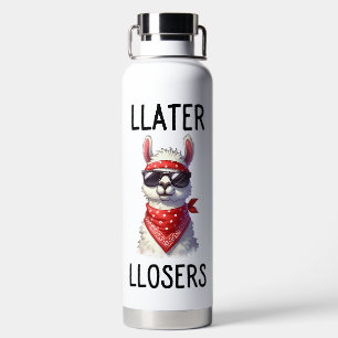 LATER LOSERS LLAMA WITH SUNGLASSES WATER BOTTLE