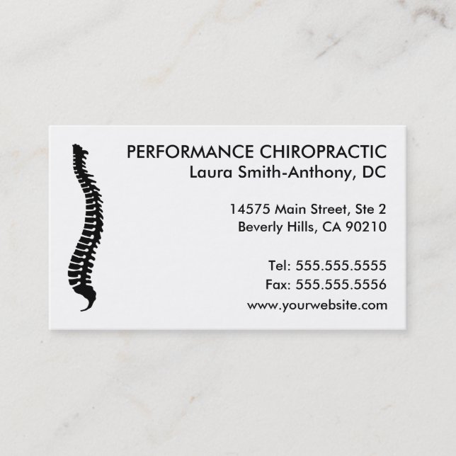 Lateral Spine Chiropractic Business Cards (Front)