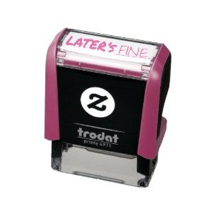 LATER'S FINE. old school to do list organisation Self-inking Stamp