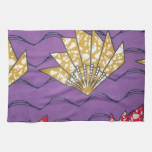 Latest Africa Wavy Traditional Fashion Pattern Art Tea Towel