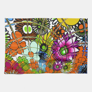 Latest Colourful Amazing Floral Pattern Design Art Tea Towel