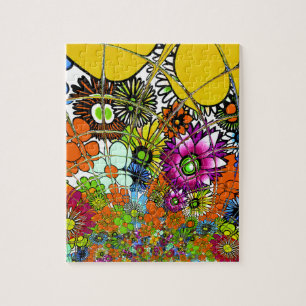 Latest colourful amazing floral pattern design jigsaw puzzle
