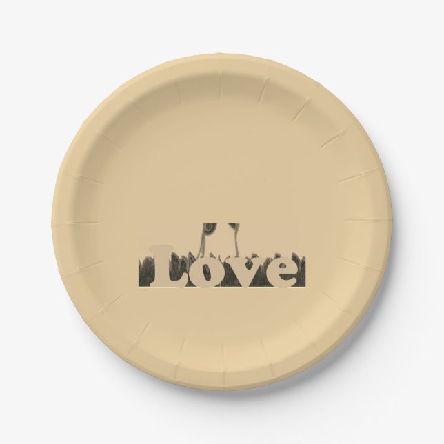 Latest Cute Nice & Lovely Party compassion Heart Paper Plate (Front)