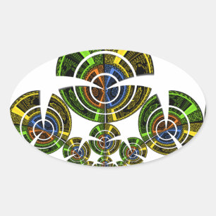 Latest edgy African Maasai Tribal culture pattern  Oval Sticker