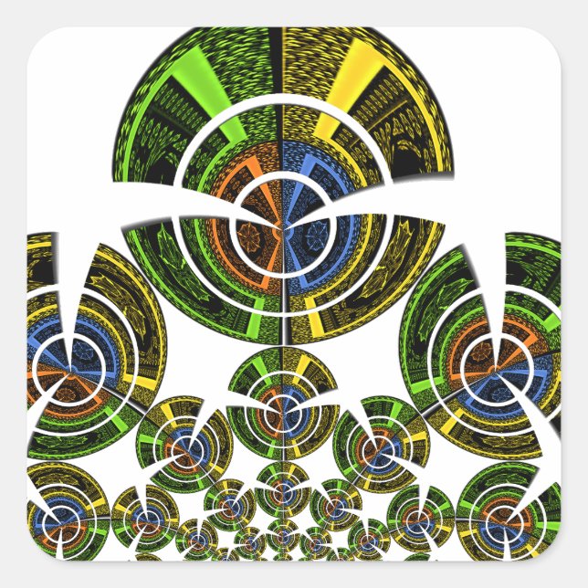 Latest edgy African Maasai Tribal culture pattern  Square Sticker (Front)