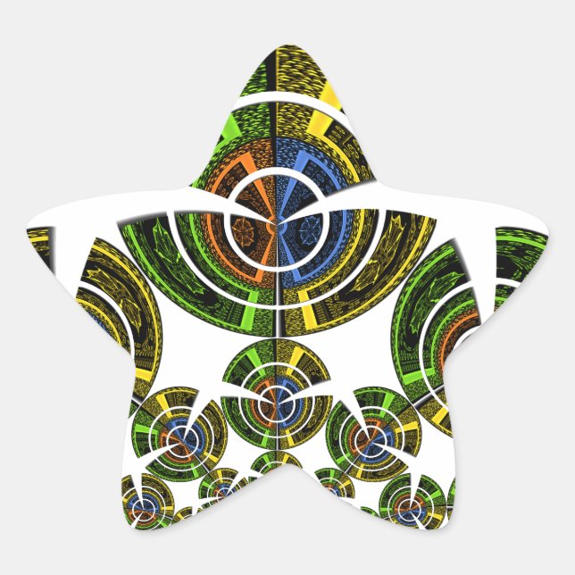 Latest edgy African Maasai Tribal culture pattern  Star Sticker (Front)