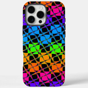 Latest Edgy Colourful Chequered Rainbow Pattern   iPhone 16 Pro Max Case