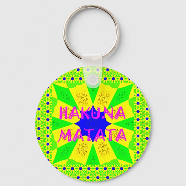 Latest Hakuna Matata Beautiful Amazing Design Colo Key Ring (Front)