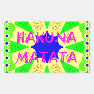 Latest Hakuna Matata Beautiful Amazing Design Colo Rectangular Sticker