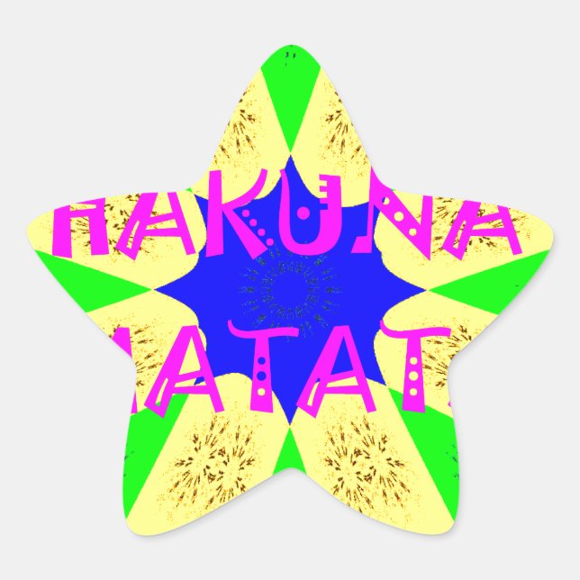 Latest Hakuna Matata Beautiful Amazing Design Colo Star Sticker (Front)