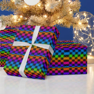 Latest lovely colourful reflection rainbow design wrapping paper