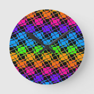 Latest lovely edgy colourful happy reflection round clock
