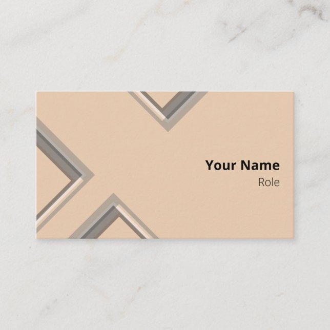 Latest Sand Geometric Triangle Shapes Business Card (Front)