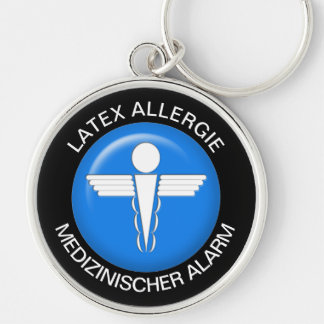LATEX ALLERGIE Medical Alert - Button Keychain