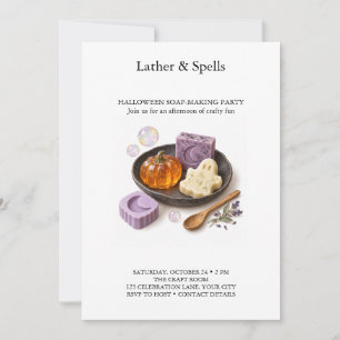 Lather and Spells Halloween Soap Making Invitation