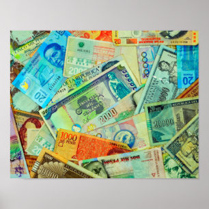 Latin American Currencies Poster