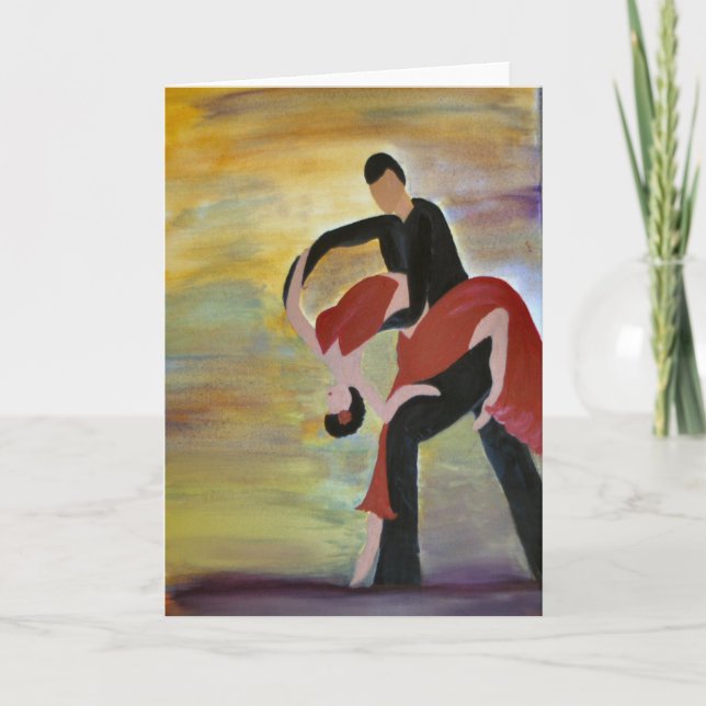 Latin Ballroom Dancers Card (Front)