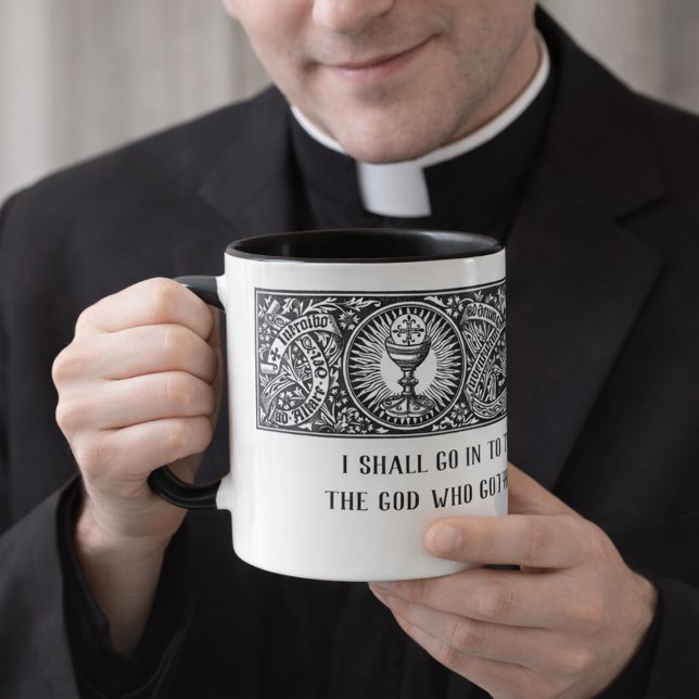 Latin Catholic Religous Prayer Priest Two-Tone Coffee Mug (Creator Uploaded)