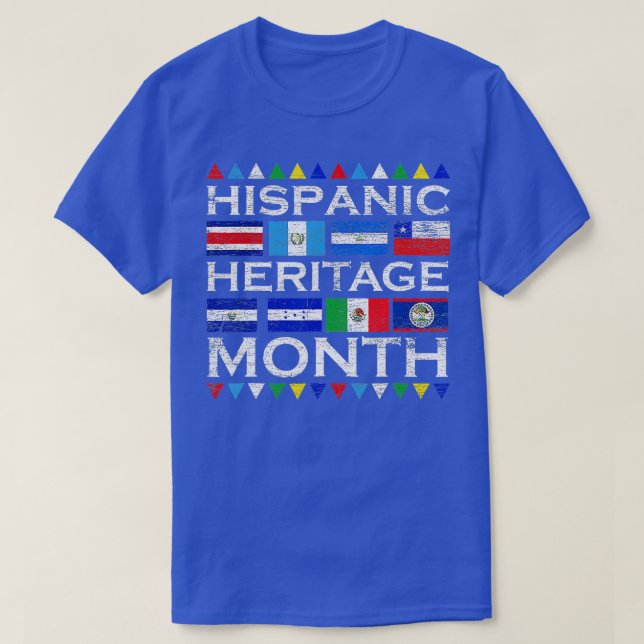 Latin Countries Flag Latino National Hispanic Heri T-Shirt (Design Front)
