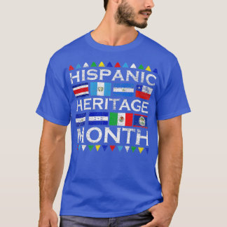 Latin Countries Flag Latino National Hispanic Heri T-Shirt