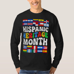 Latin Countries Flag Retro Hispanic Heritage Mont T-Shirt