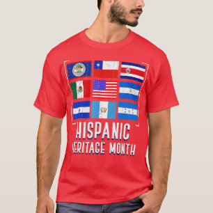 Latin Culture Latino Countries Flag Hispanic Herit T-Shirt