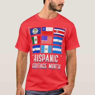 Latin Culture Latino Countries Flag Hispanic Herit T-Shirt