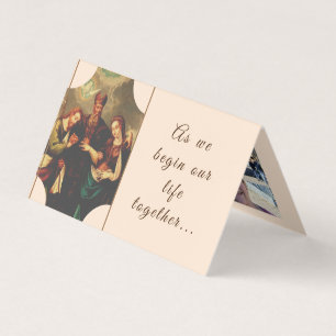 Latin Mass Wedding Photo Favours Business Card