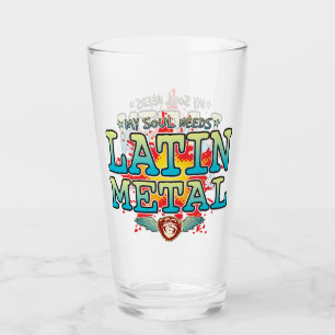Latin Metal Soul Glass Tumbler