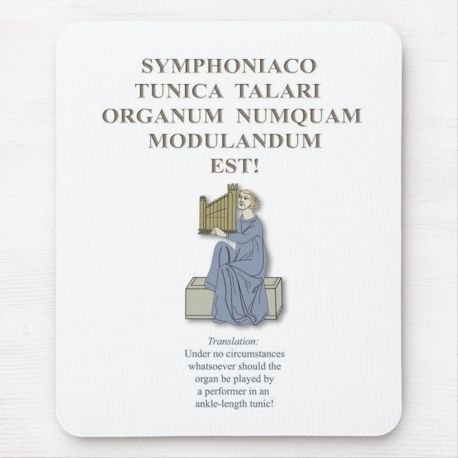 Latin mousepad for organists (Front)