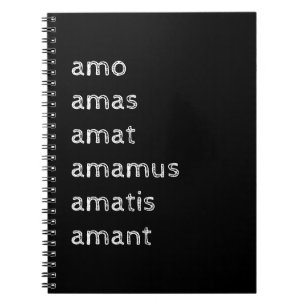 Latin Notebook, Amo amas amat Notebook