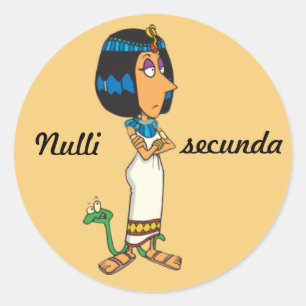 Latin: Nulli secunda Classic Round Sticker